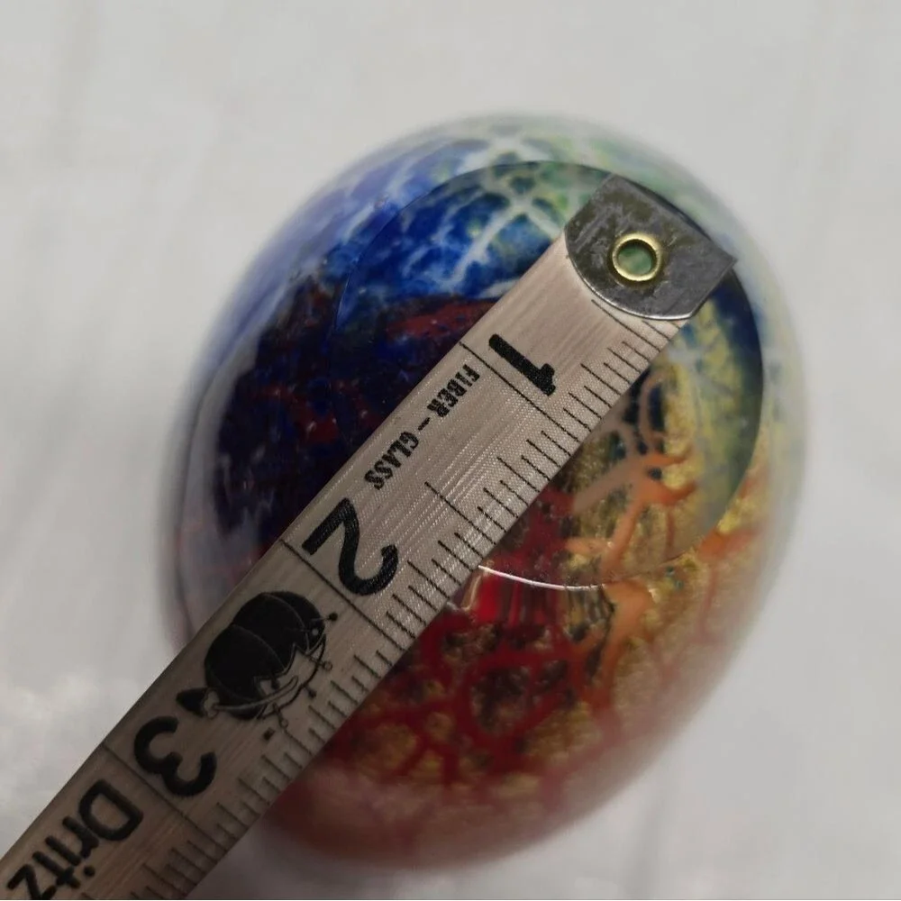 Badash Firestorm Multicolor Murano Style Art Glass Vase Cottagecore Art Deco